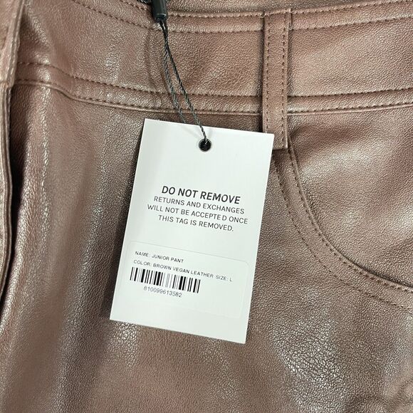 Miaou | NWT Brown Vegan Leather Set Junior Pant Leia Corset L - Picture 10 of 14